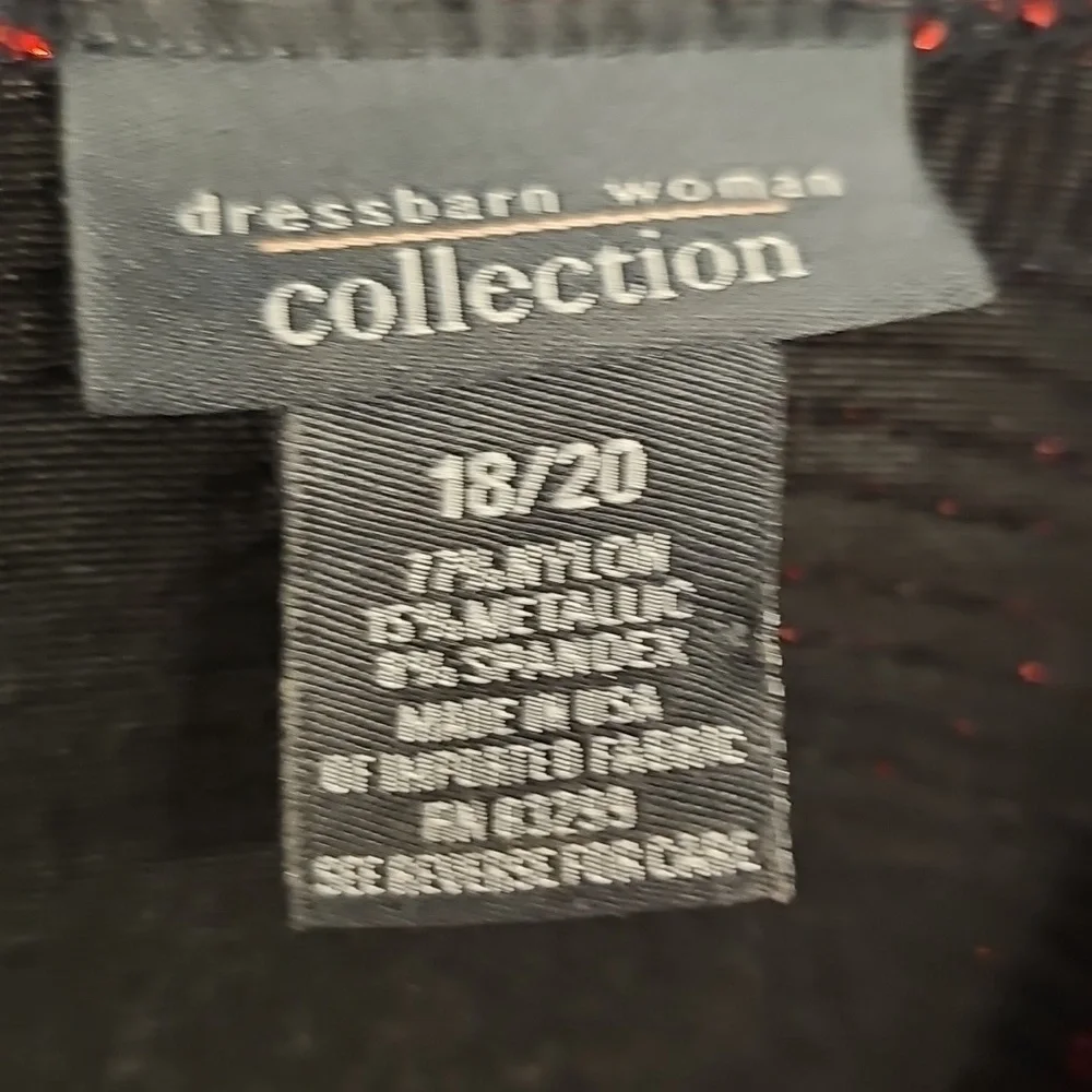 Dressbarn Women's Plus 2 Piece Elegant Swirl Designed Cocktail Cami/Jacket Set - Picture 7 of 7